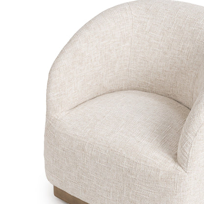Diah - Swivel Accent Chair - Toasted Linen, alternate view 7 with polyester fabric