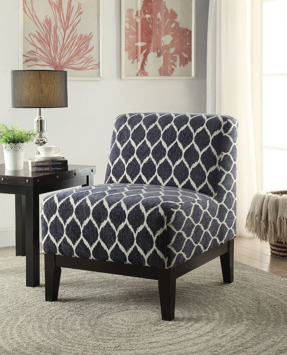 Hinte - Accent Chair, product view with chenille upholstery