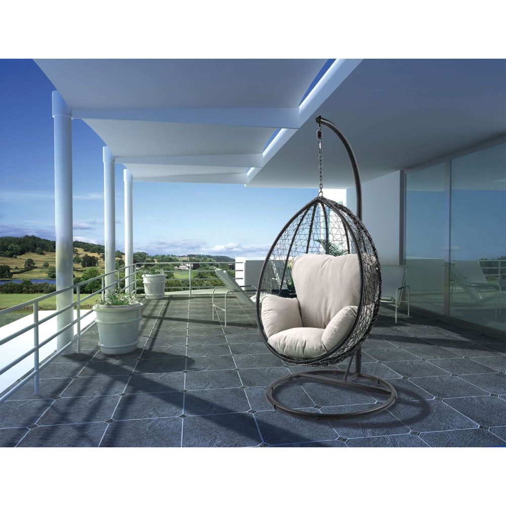 Simona - Patio Swing Chair with Stand, alternate view 11