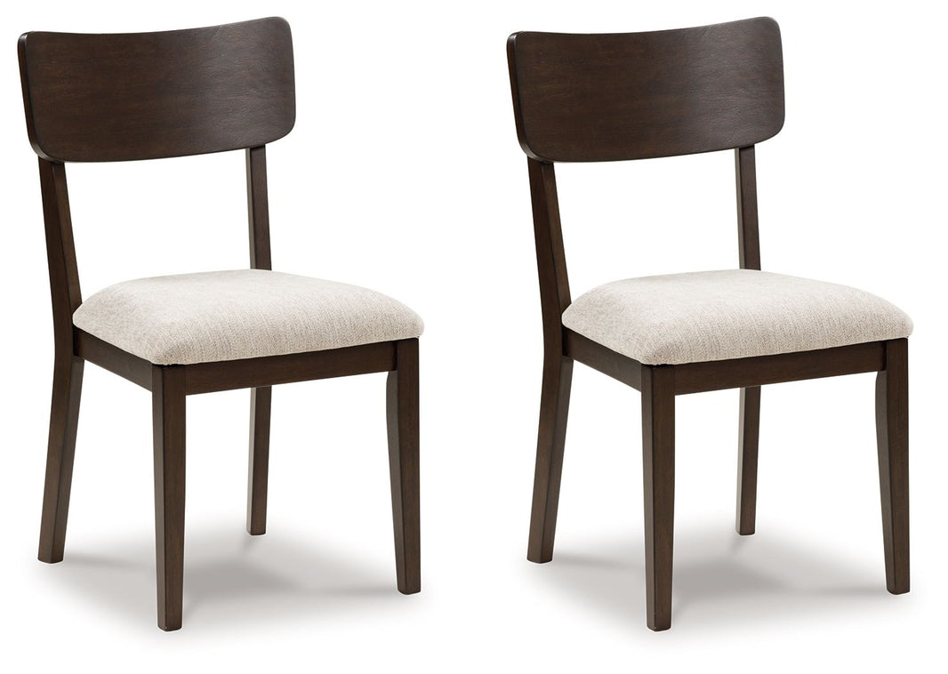 Mallenette - Dining Upholstered Side Chair (Set of 2) - Merlot, product view with polyester fabric