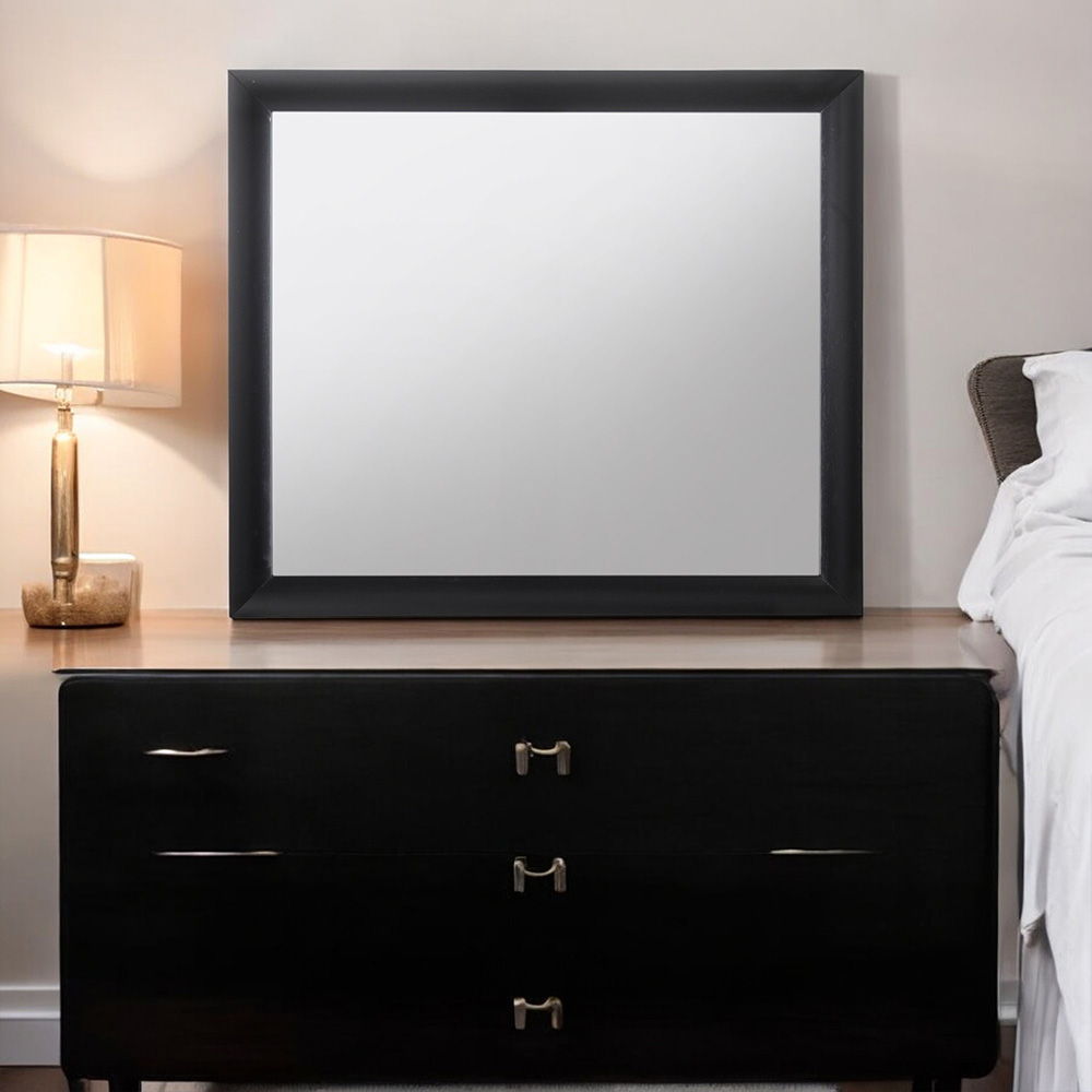 Ireland - 40" Mirror - Black, alternate view 4 with wood construction