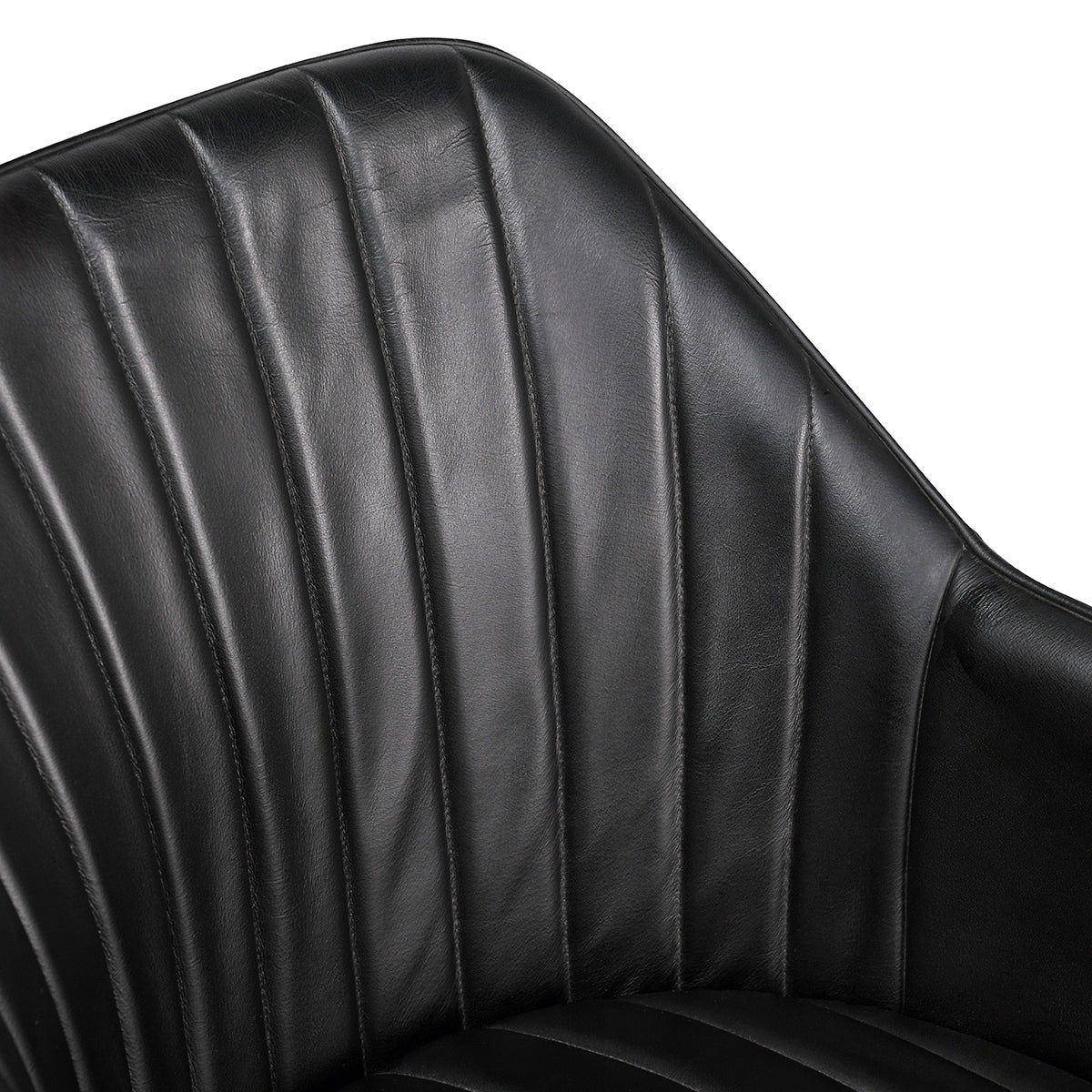 Leon - Leather Dining Chair - Midnight Raven, alternate view 5