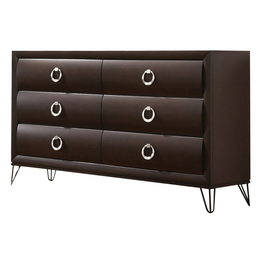 Tablita - Dresser - Dark Merlot, product view with wood construction