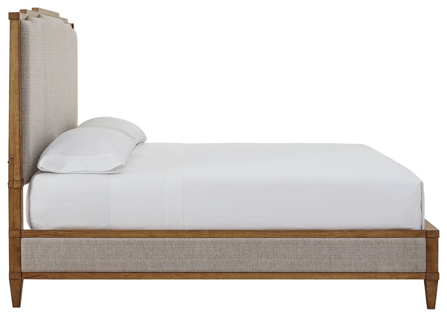 Sharlance - Upholstered Panel Bed, alternate view 4 with wood construction