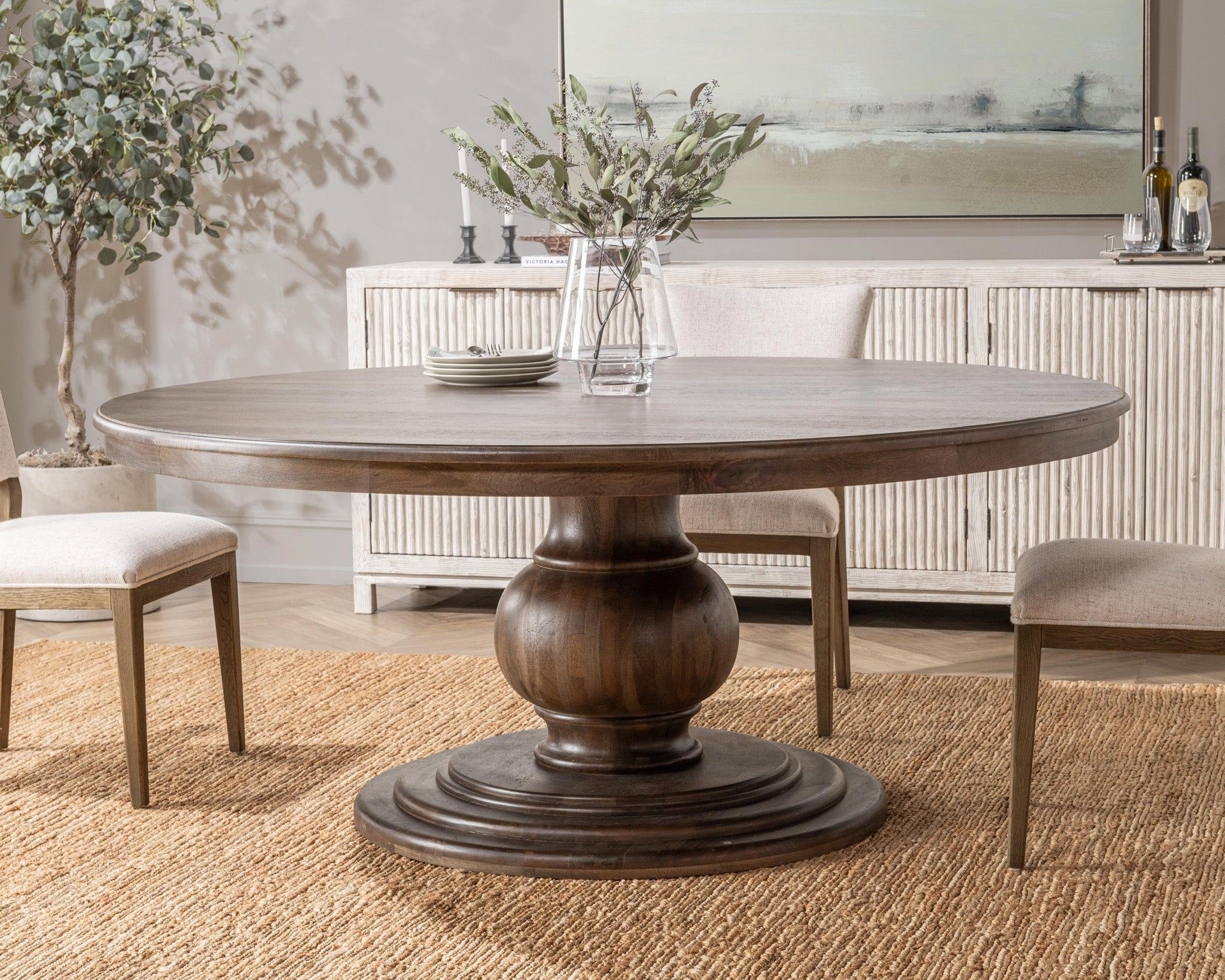 Brookside - Round Dining Table, alternate view 14 with wood construction