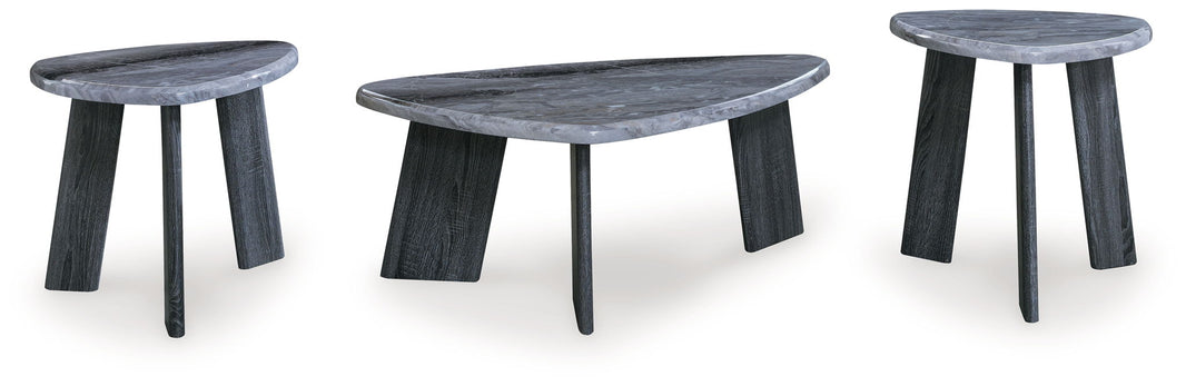 Bluebond - Occasional Table Set (Set of 3) - Gray, product view with wood construction