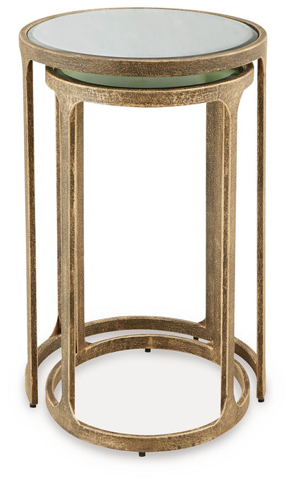 Irmaleigh - Accent Table Set (Set of 2) - Antique Black, alternate view 6 with metal