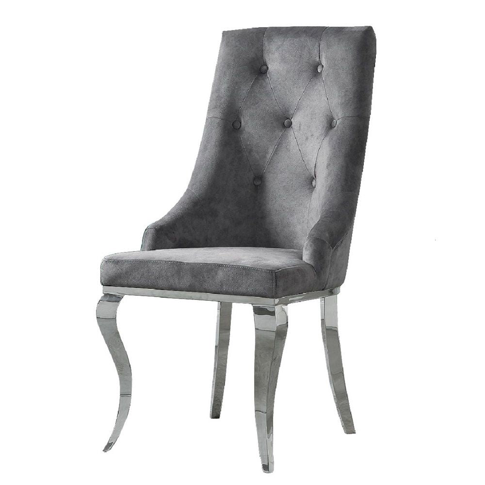 Dekel - Side Chair, alternate view 2 with metal