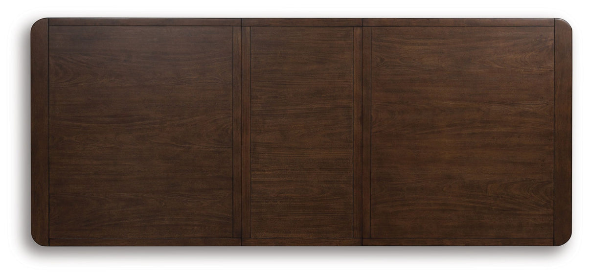 Dilenno - Rectangular Dining Room Extension Table - Dark Brown, alternate view 4 with solid wood