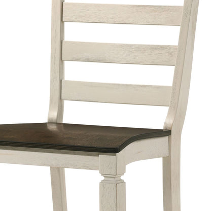 Tasnim - Counter Height Chair (Set of 2) - Oak & Antique White, alternate view 7 with linen fabric