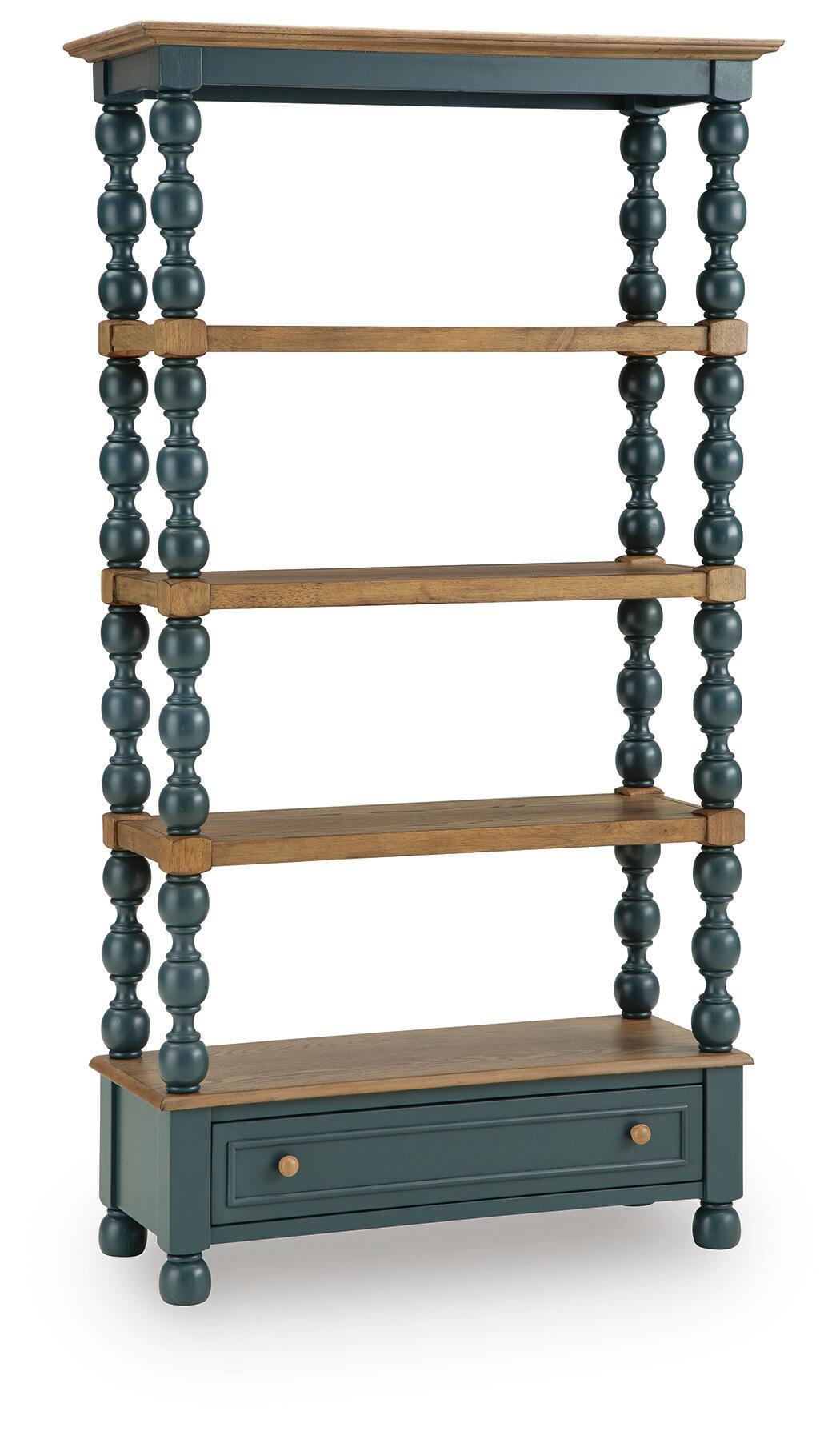 Finnworth Bookcase Blue / Brown