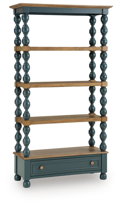Finnworth Bookcase Blue / Brown