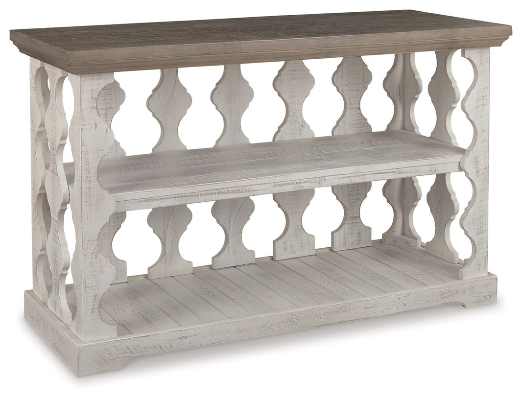 Havalance - Console Sofa Table - Gray / White, product view with engineered wood
