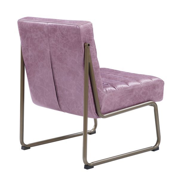 Loria - Accent Chair - Wisteria Top Grain Leather, alternate view 7 with metal