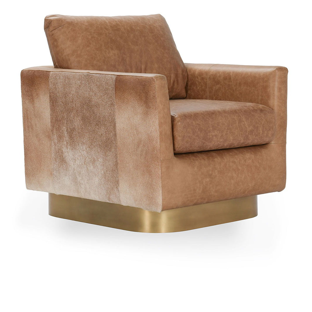 Lathe - Leather/Hide Accent Chair, product view