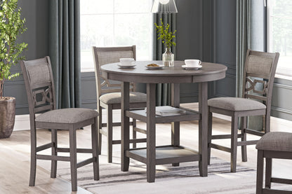 Wrenning - Drm Counter Table Set (Set of 5) - Gray, alternate view 3 with polyester fabric