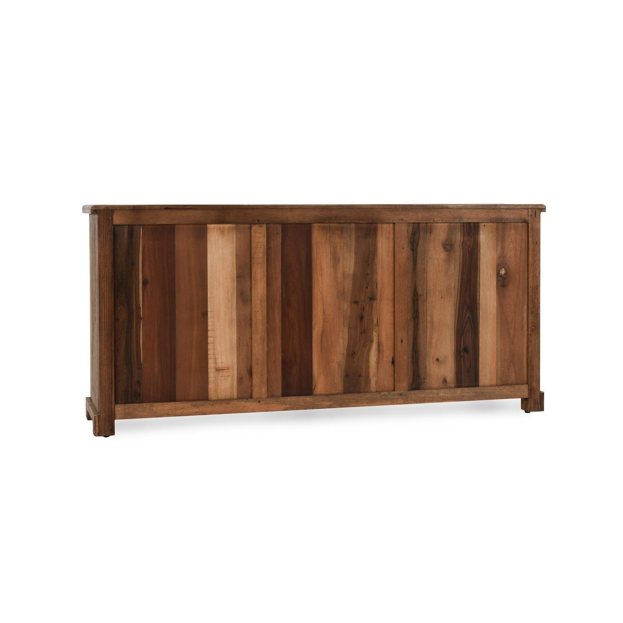 Zion - Wood 4 Door Cabinet - Natural, alternate view 7 with glass
