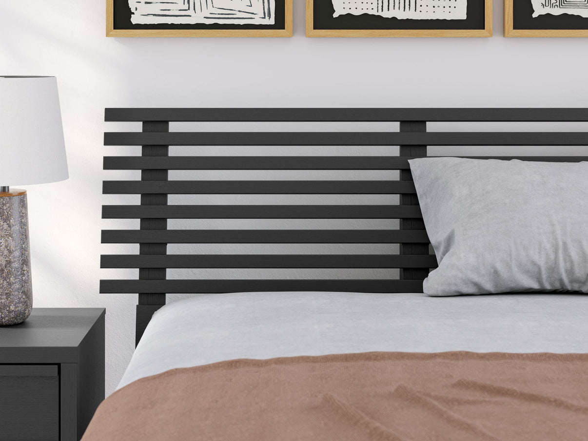 Danziar - Slat Panel Bed With Low Footboard, alternate view 6 with wood construction