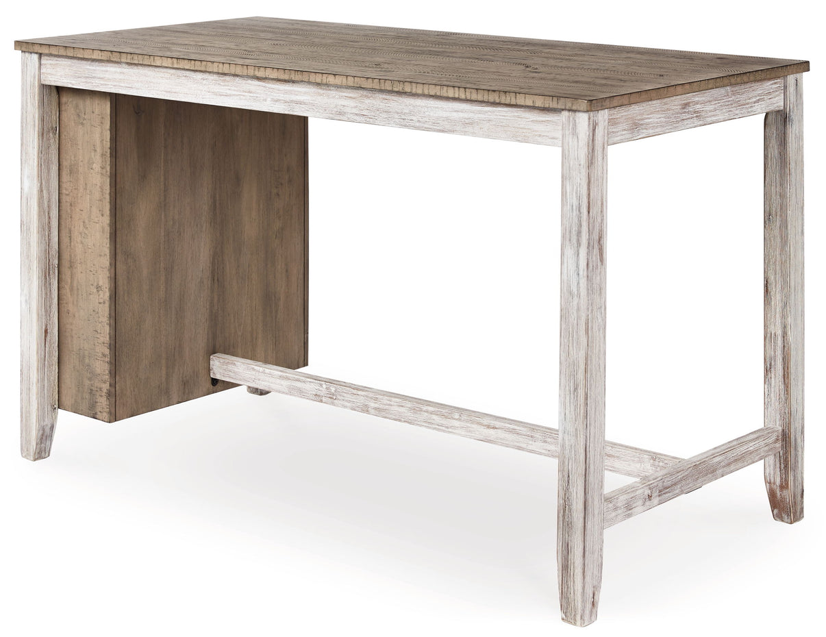 Skempton - Rectangular Counter Table With Storage - White, alternate view 6 with solid wood