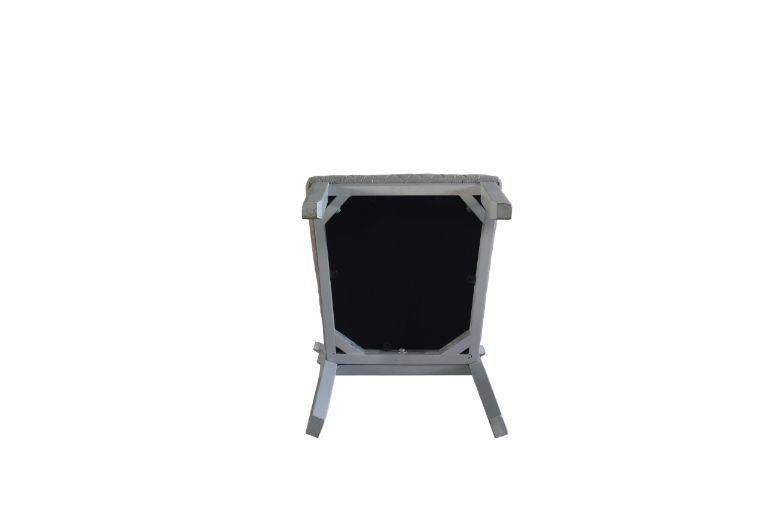 House Marchese - Side Chair (Set of 2) - Two Tone Gray Fabric & Pearl Gray, alternate view 5 with wood construction