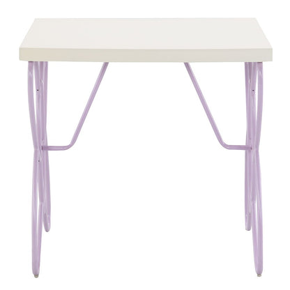 Priya II - Nightstand - White & Light Synthetic Leather Rple