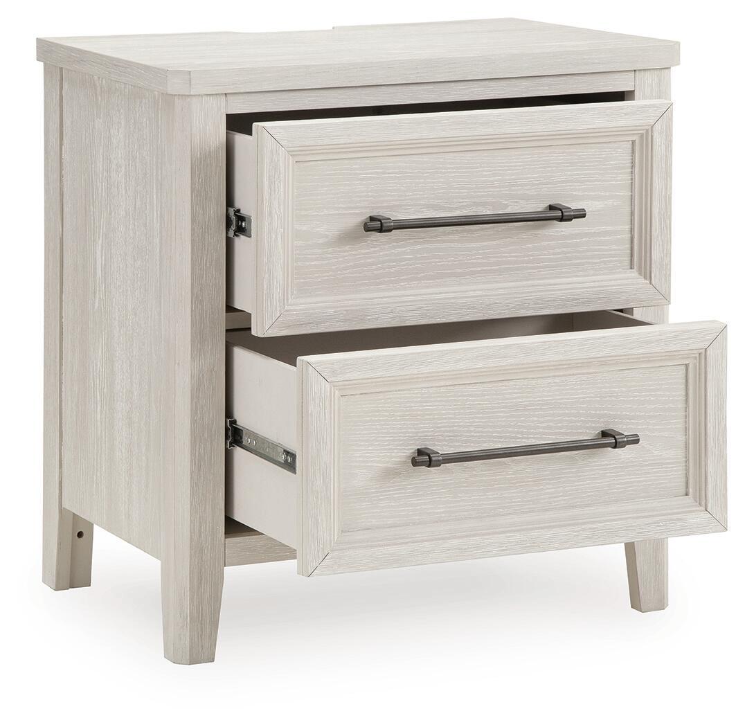 Darbonton Two Drawer Night Stand Dove White, gallery image 4