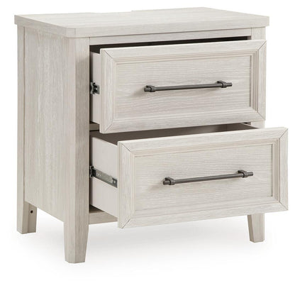 Darbonton Two Drawer Night Stand Dove White, gallery image 4