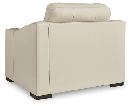Treasure Trove - Chair And A Half - Almond, alternate view 5 with top-grain leather