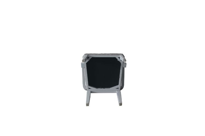 House Marchese - Arm Chair (Set of 2) - Two Tone Gray Fabric & Pearl Gray, alternate view 5 with wood construction
