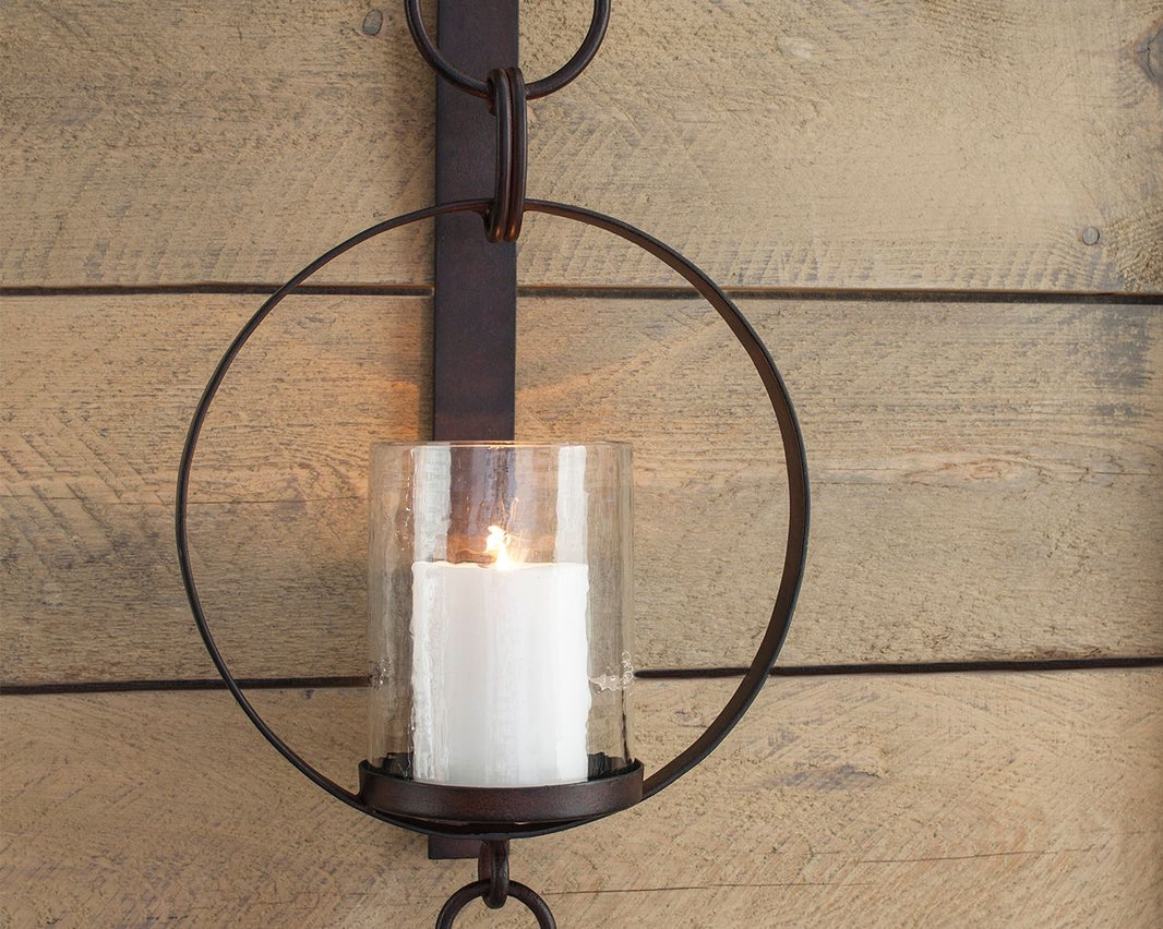 Ogaleesha - Wall Sconce - Brown, alternate view 3 with glass