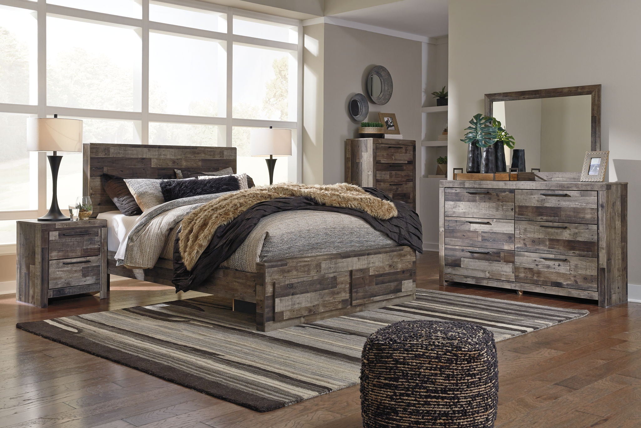 Derekson - Panel Bed, alternate view 39 with wood construction