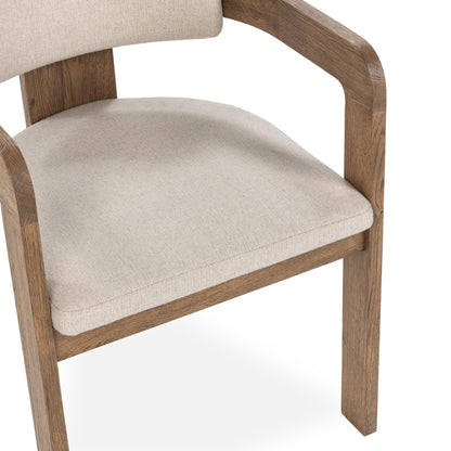 Labelle - Dining Armchair - Tan Oak, alternate view 6 with polyester fabric
