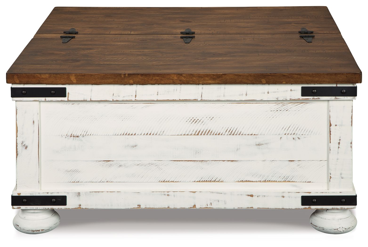 Wystfield - Cocktail Table with Storage - White / Brown, alternate view 6 with engineered wood