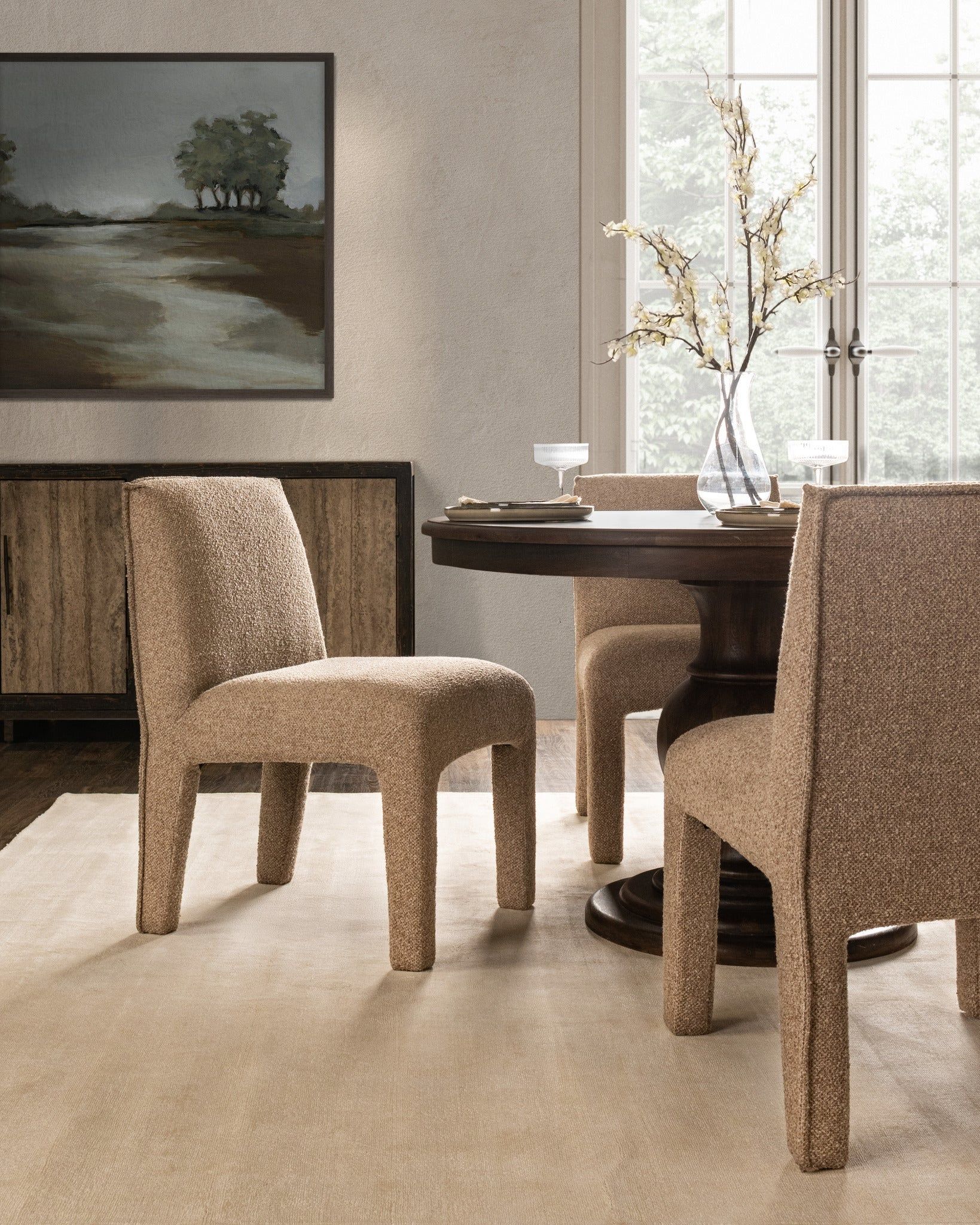 Brookside - Round Dining Table, alternate view 15 with wood construction