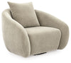 Yahya - Swivel Accent Chair, alternate view 2 with velvet upholstery