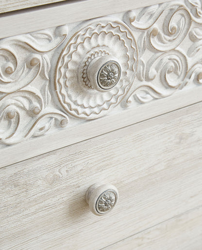 Paxberry - Six Drawer Dresser - Vinyl-Wrapped - Whitewash, alternate view 6 with engineered wood