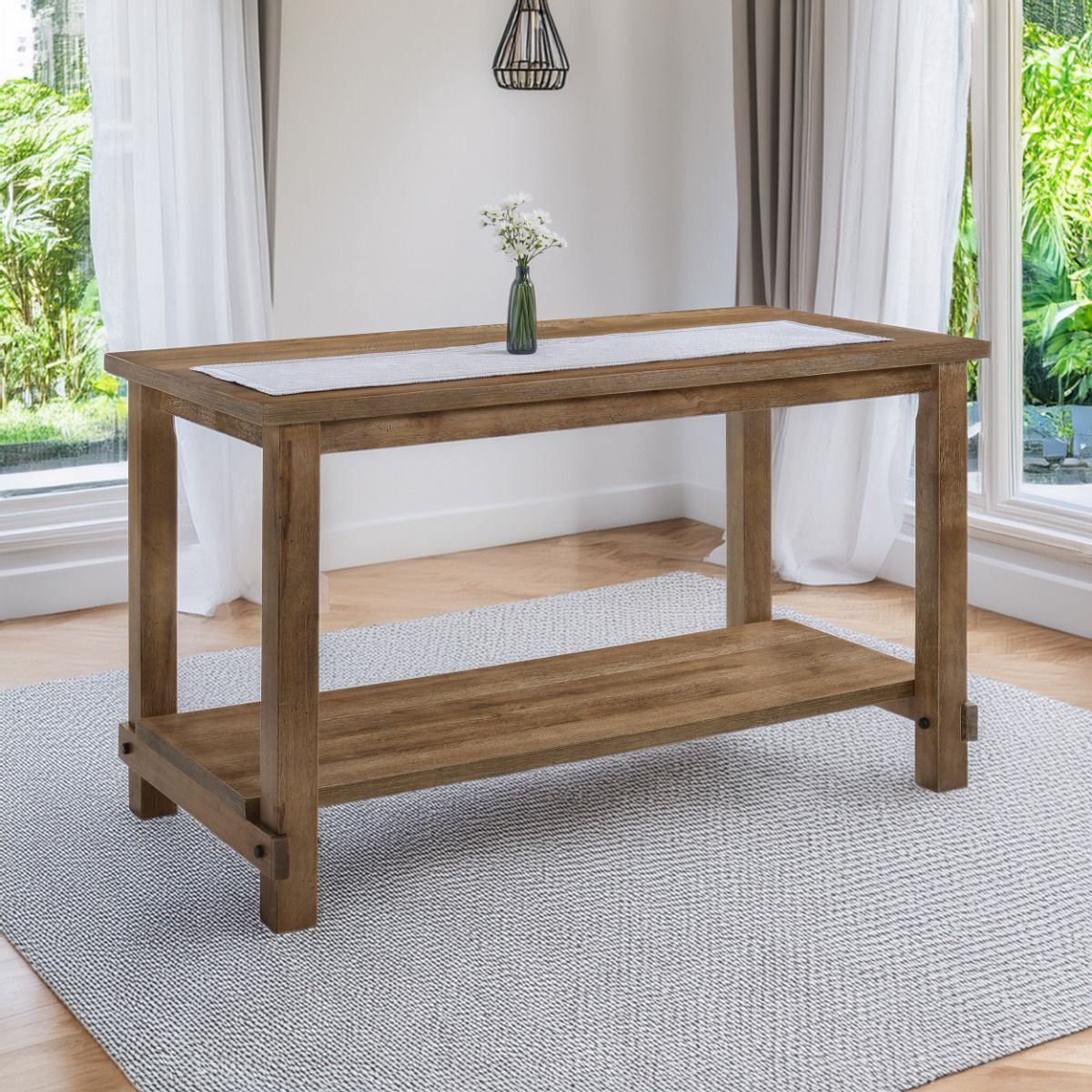 Martha II - Counter Height Table, alternate view 7 with wood construction