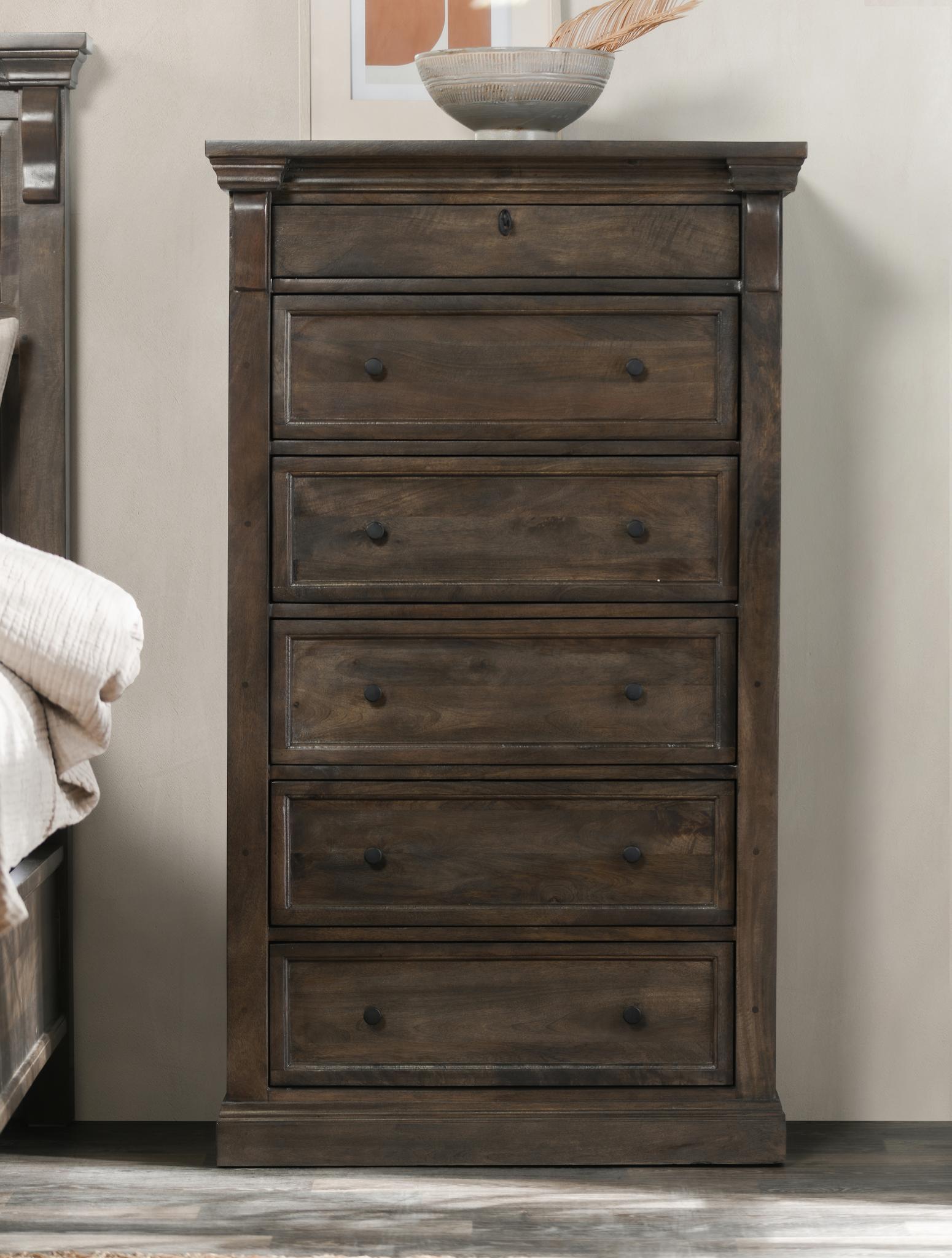 Adelaide - Wood 6 Drawer Chest - Cocoa Brown, alternate view 7
