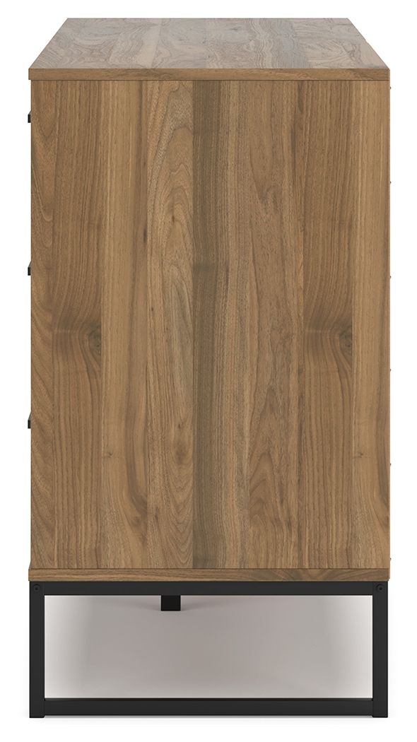 Deanlow - Six Drawer Dresser - Honey, alternate view 6 with engineered wood