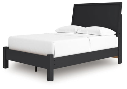 Danziar - Panel Bed With Low Footboard, alternate view 6 with wood construction