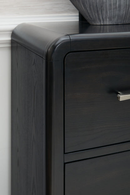 Rowanbeck - Dresser - Black, alternate view 7 with wood construction