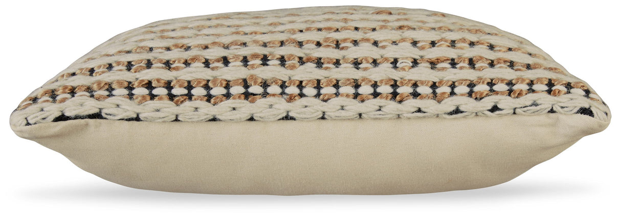 Nealington - Pillow (Set of 4) - Brown / Black / White, alternate view 4 with jute