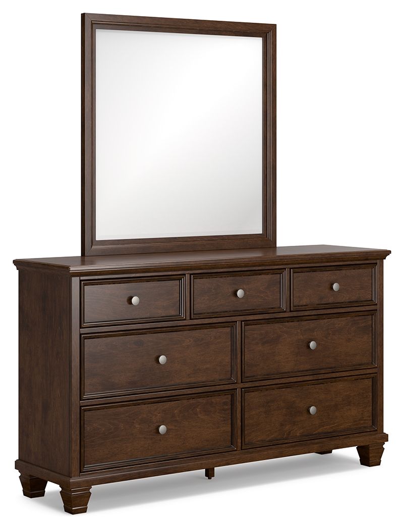 Danabrin - Dresser And Mirror - Brown, product view with wood construction