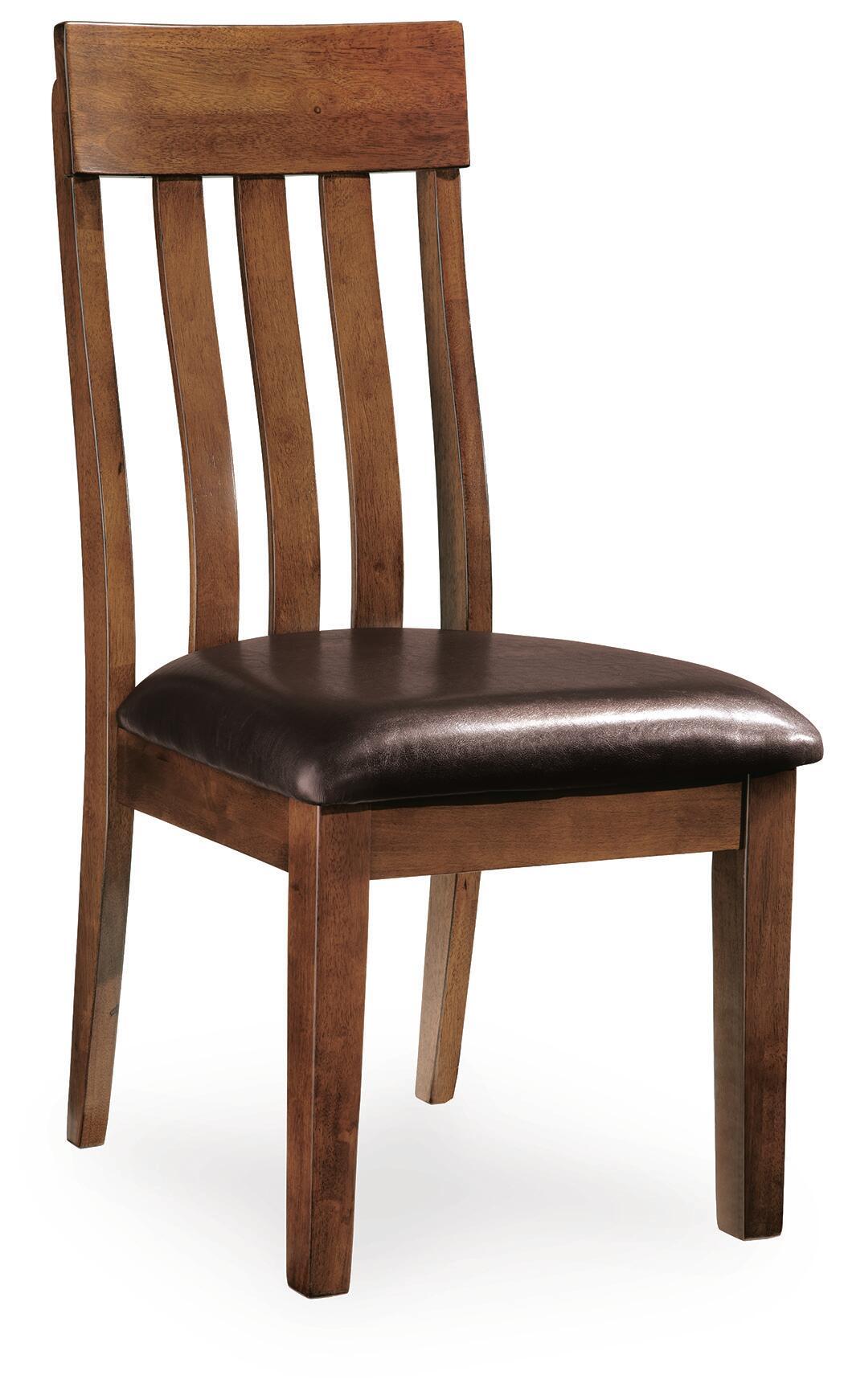 Ralene - Dining UPH Side Chair (Set of 2) - Medium Brown, alternate view 4 with faux leather