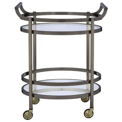 Lakelyn - Serving Cart, alternate view 10 with glass