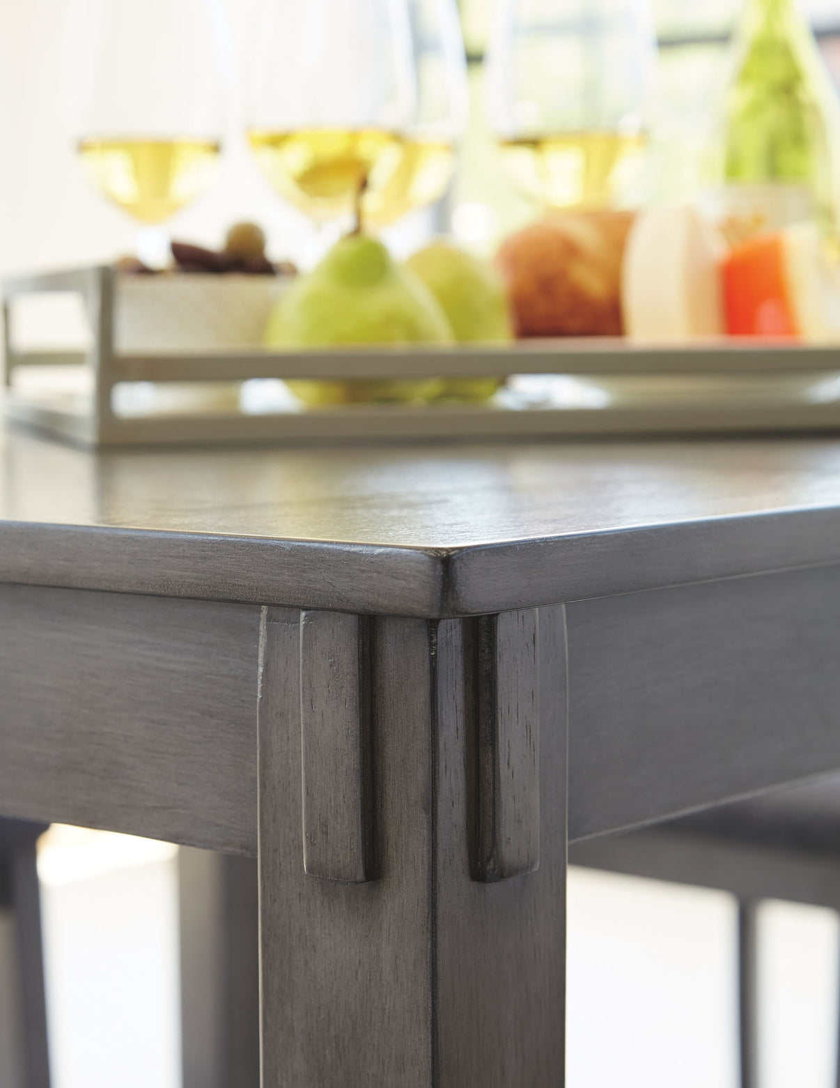 Bridson - Square Counter TBL Set (Set of 5) - Gray, alternate view 4 with polyester fabric