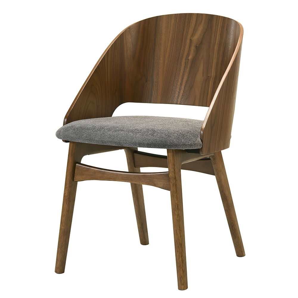 Delmon - Side Chair (Set of 2) - Dark Walnut / Gray, product view