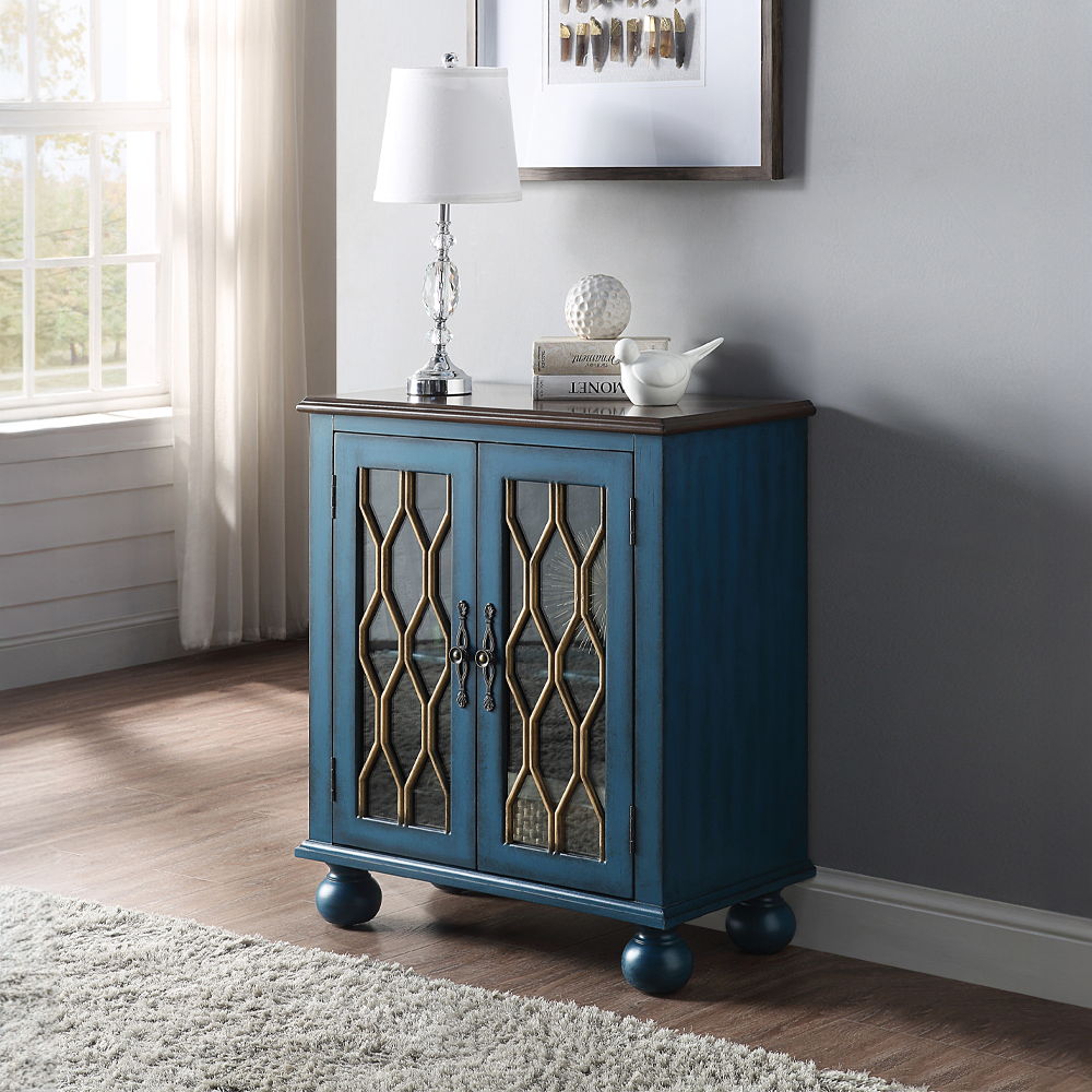 Lassie - Console Cabinet - Antique Blue, product view with wood construction