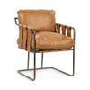 Strapling - Leather Dining Chair, product view with top-grain leather