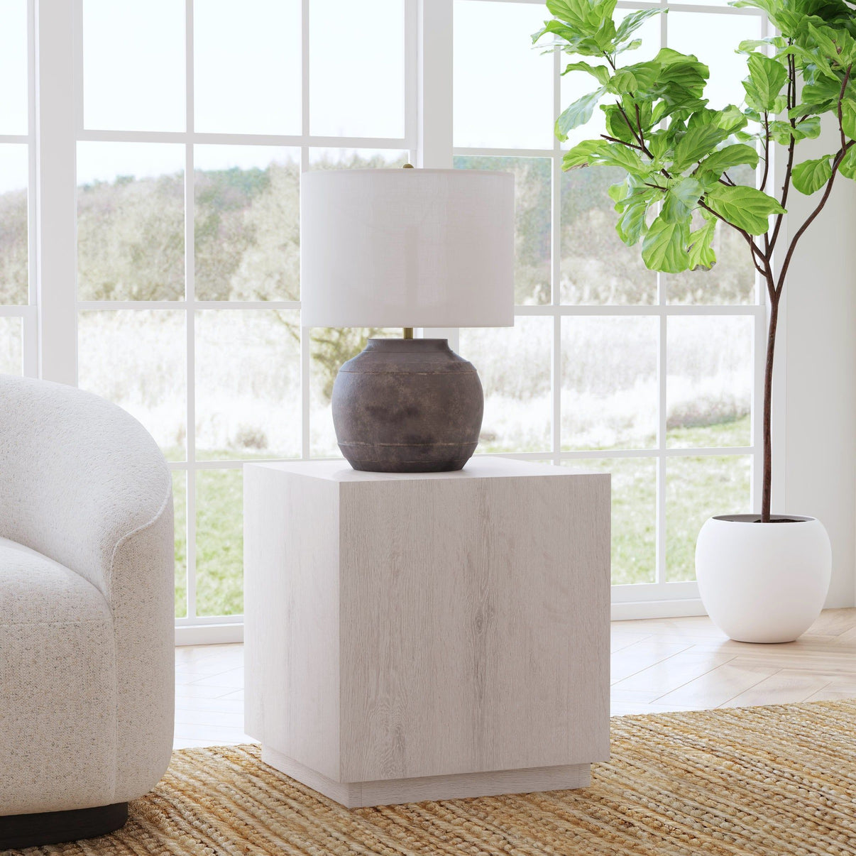 Layne - Square End Table, alternate view 9 with wood construction